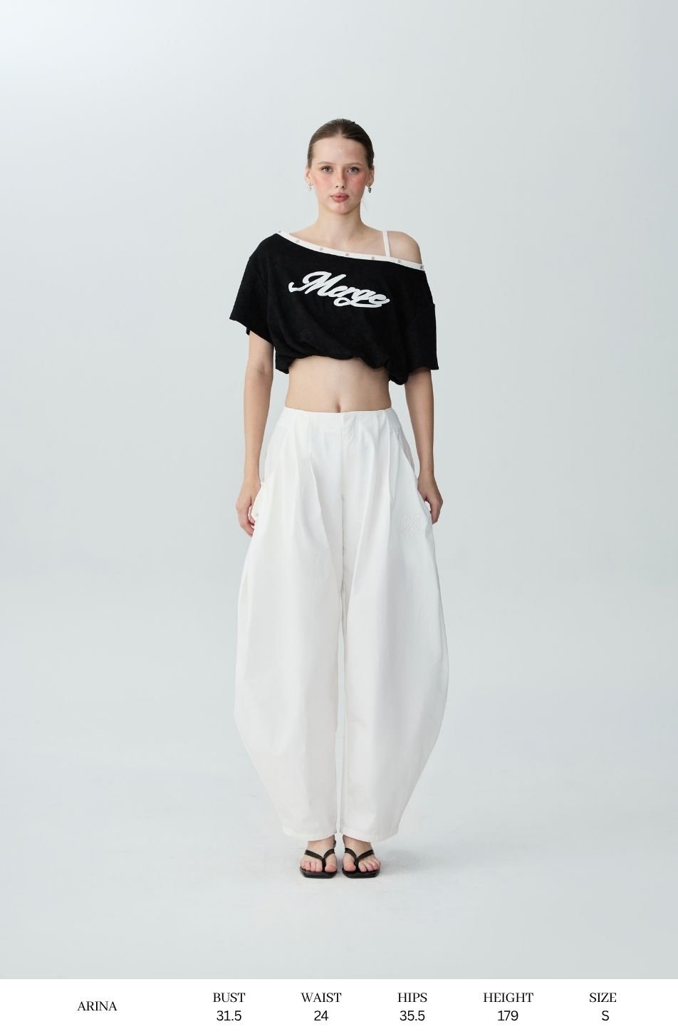 Paula Cropped Off Shoulder Top (จัดส่ง 12/11)