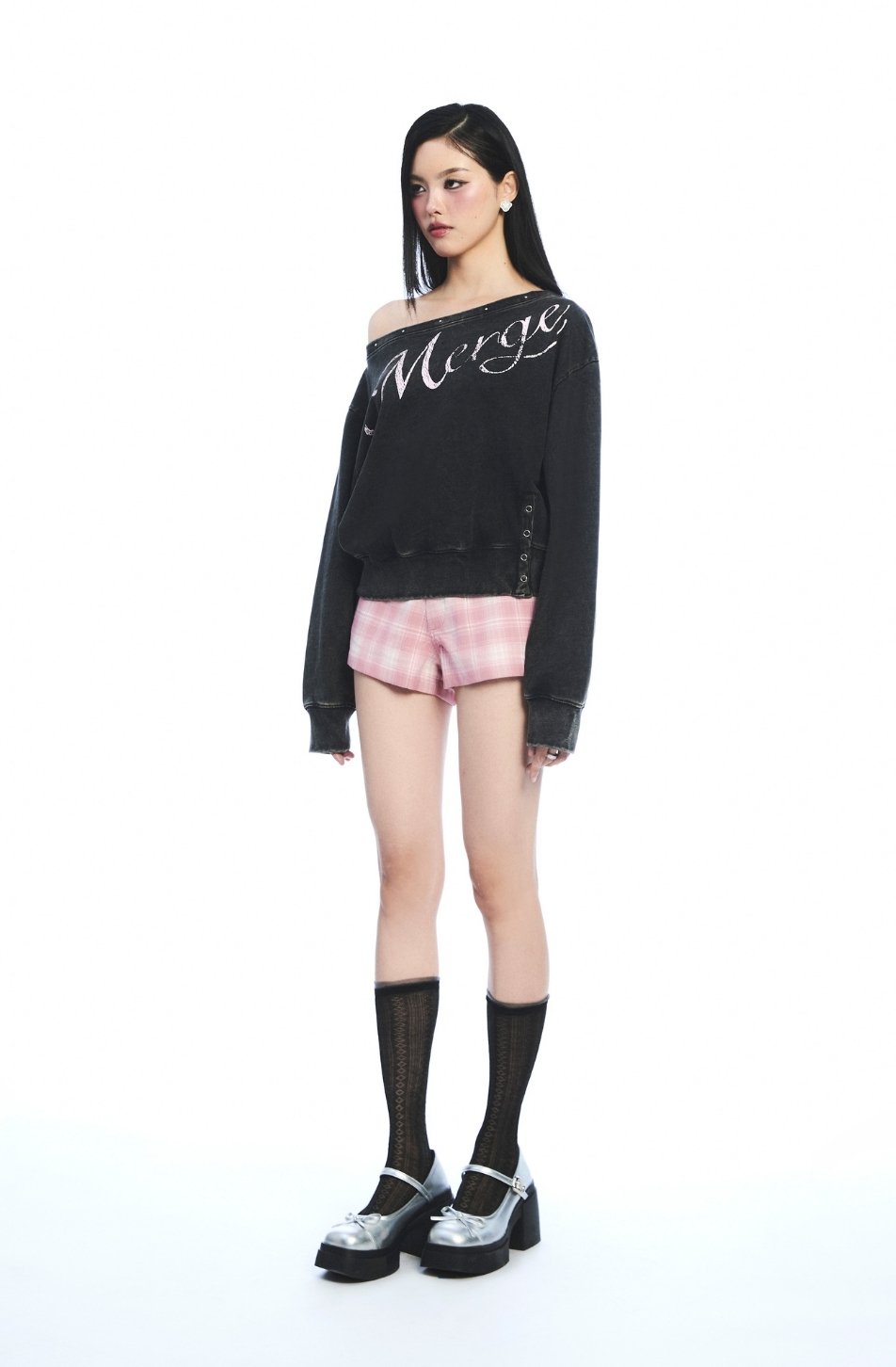 Melty Off Shoulder Sweater Crop 
