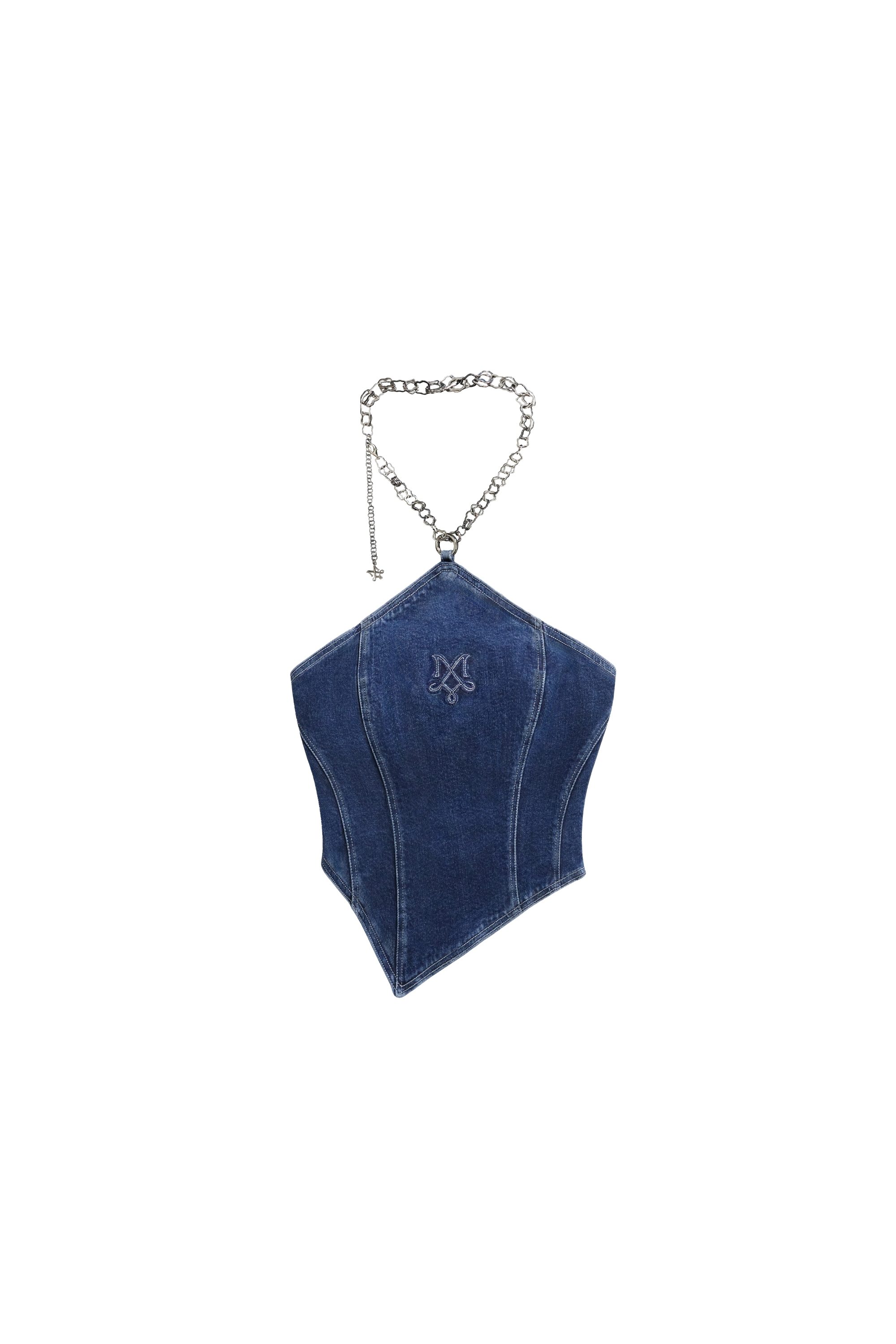 Merge Halter Denim Top
