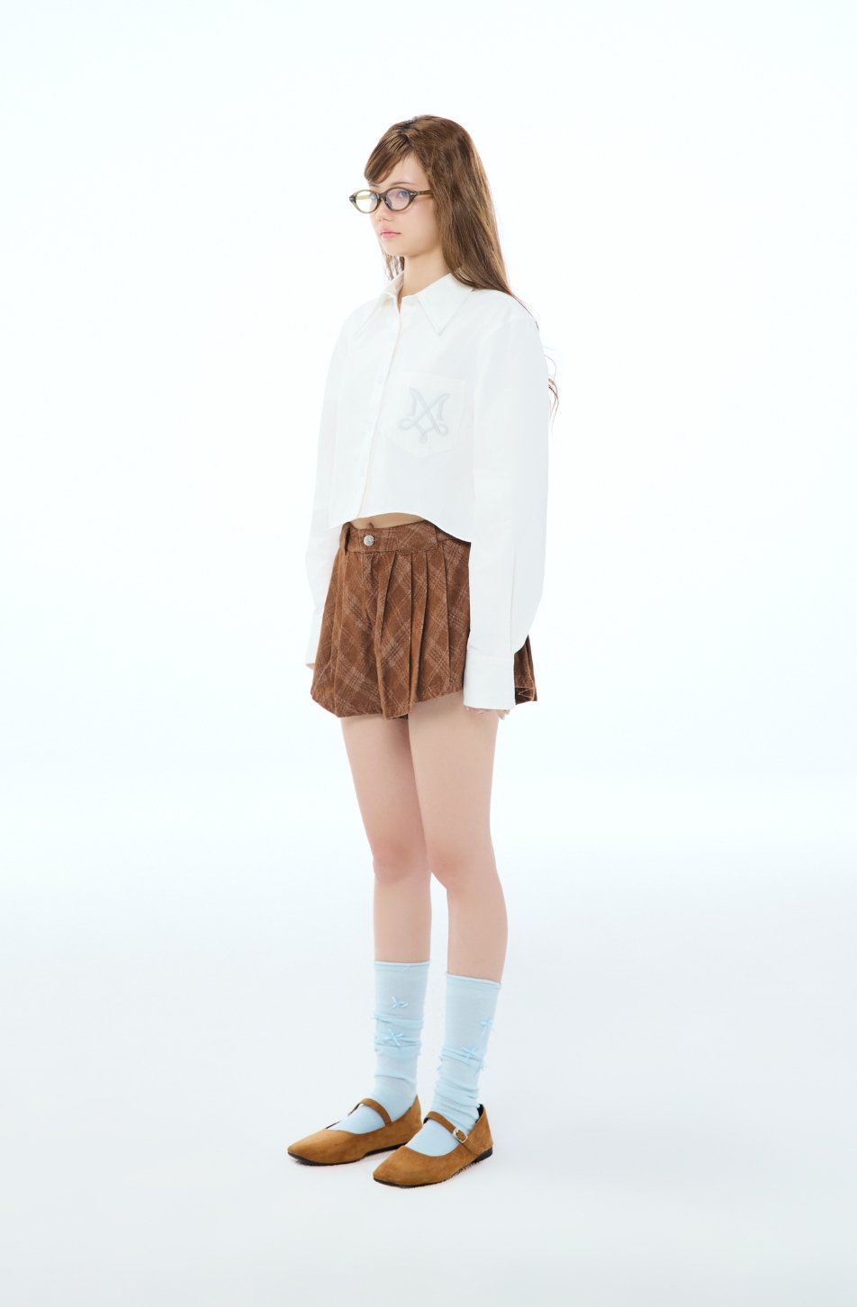 Puffy Pleated Denim Shorts (สีใหม่จัดส่ง 02/07)