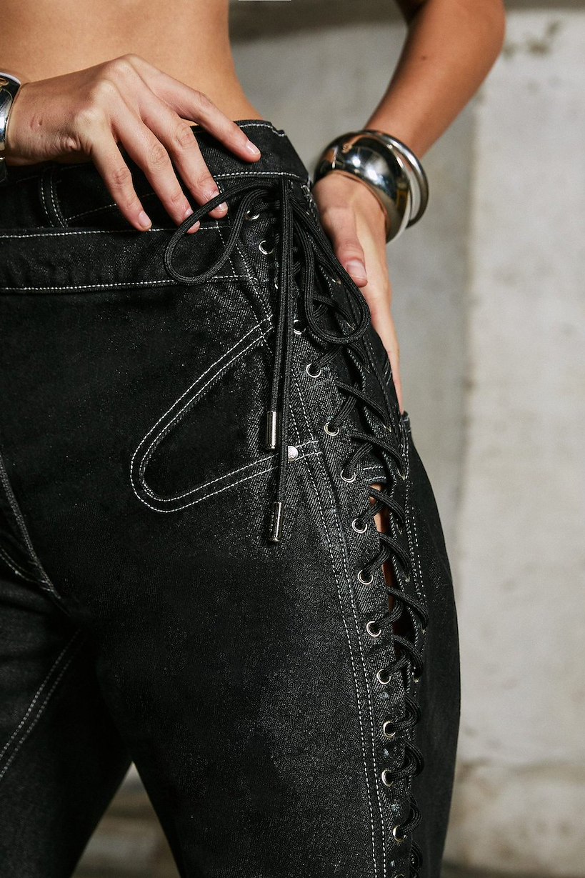 Merge Lacing Denim Jorts