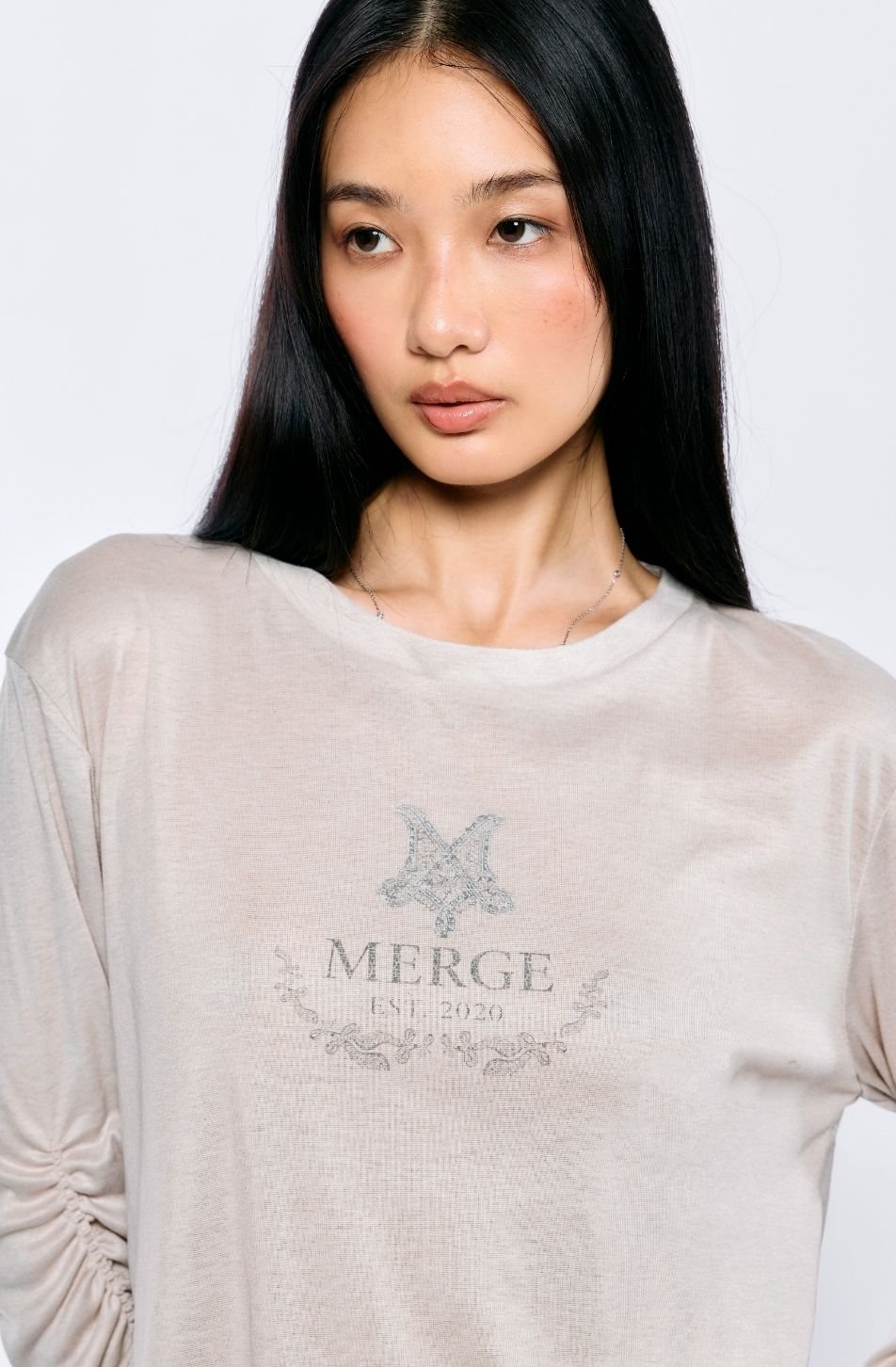 Ciel Long Sleeve Tee (พร้อมส่ง / Beige จัดส่ง 21/09)