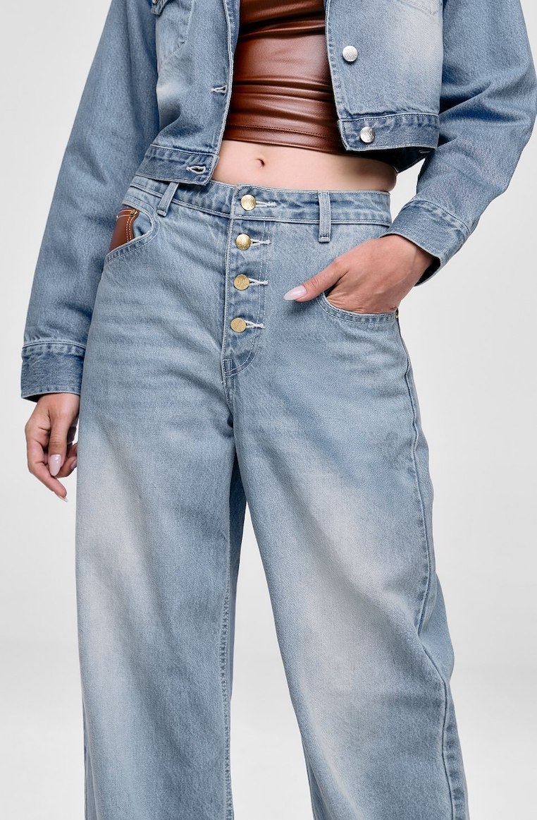 Baggy Button Jeans (จัดส่ง 14/08)