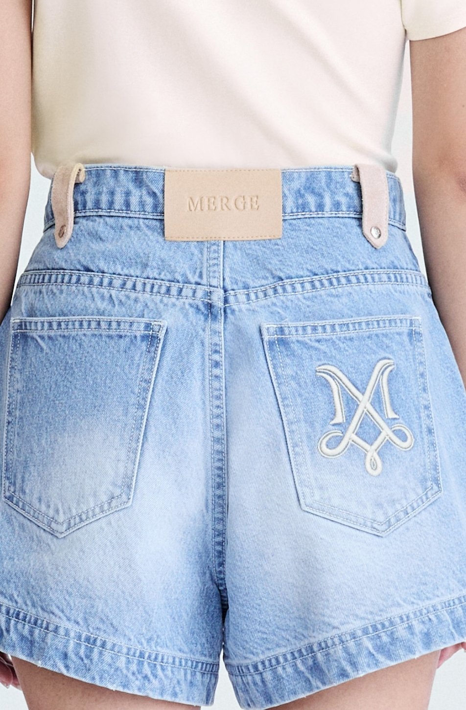 Flap Denim Shorts