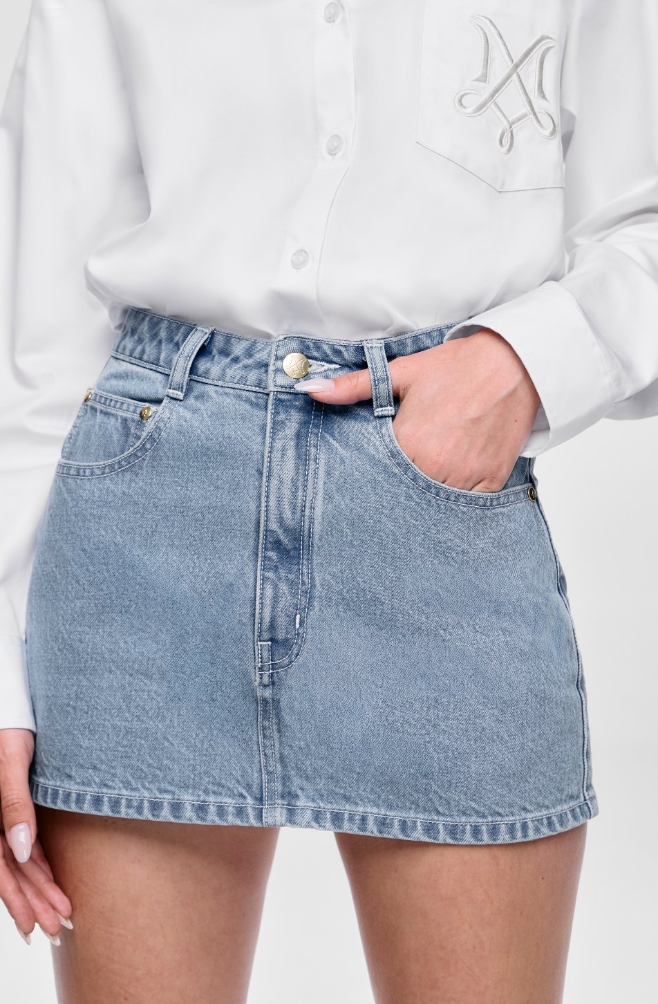 A Line Denim Skirt (จัดส่ง 30/07)