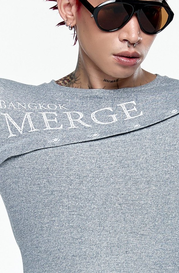 Curve Cut Long Sleeve Top