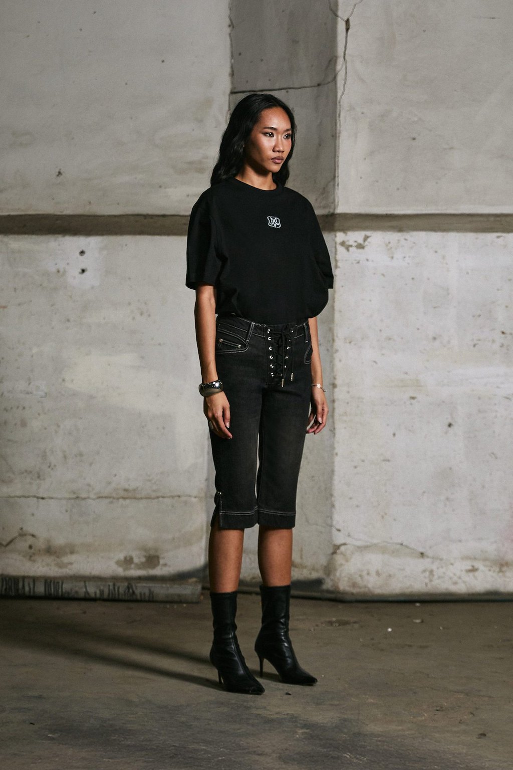 Merge Lacing Capri Jeans