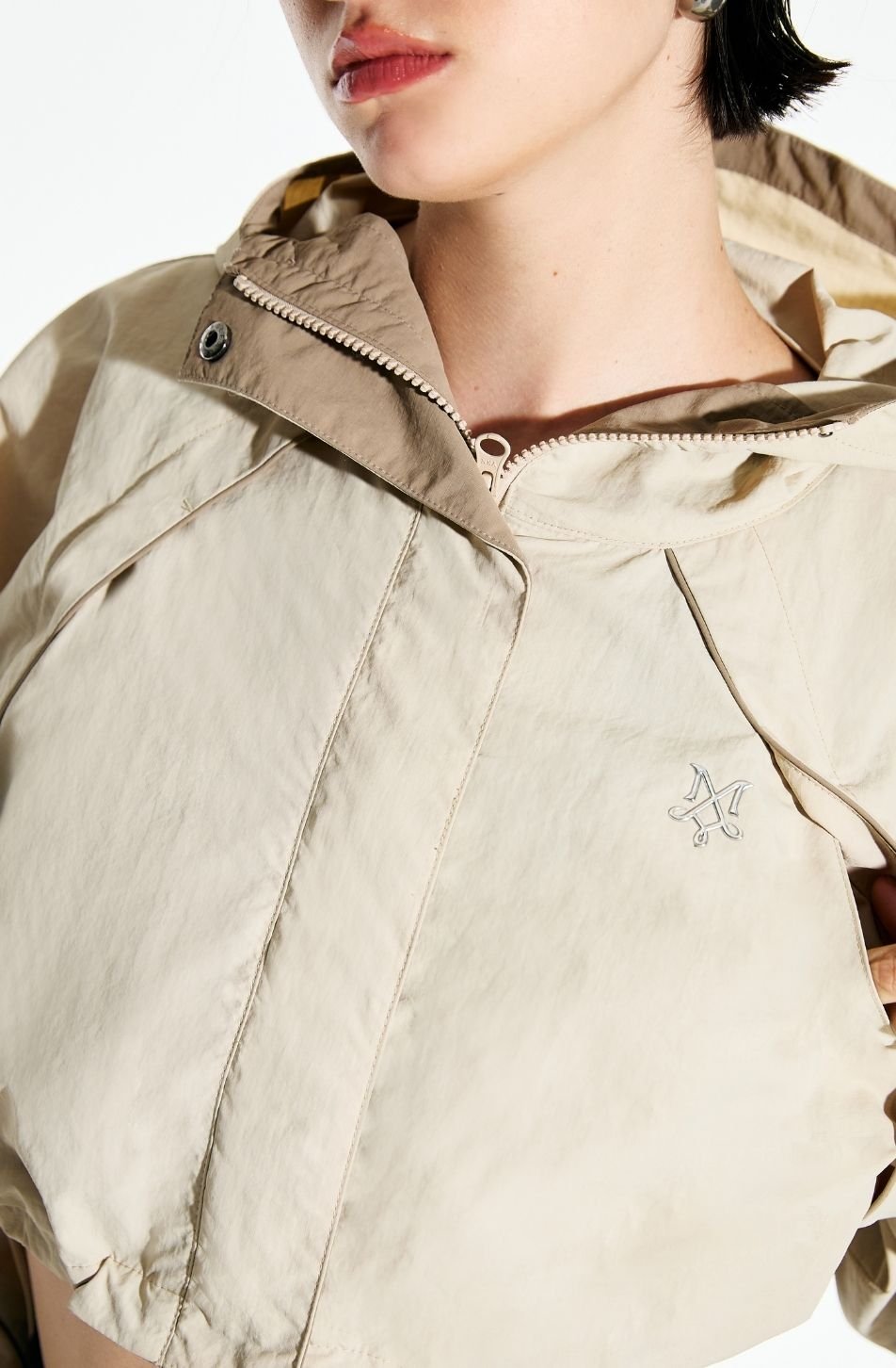 Merge Nylon Cropped Jacket
