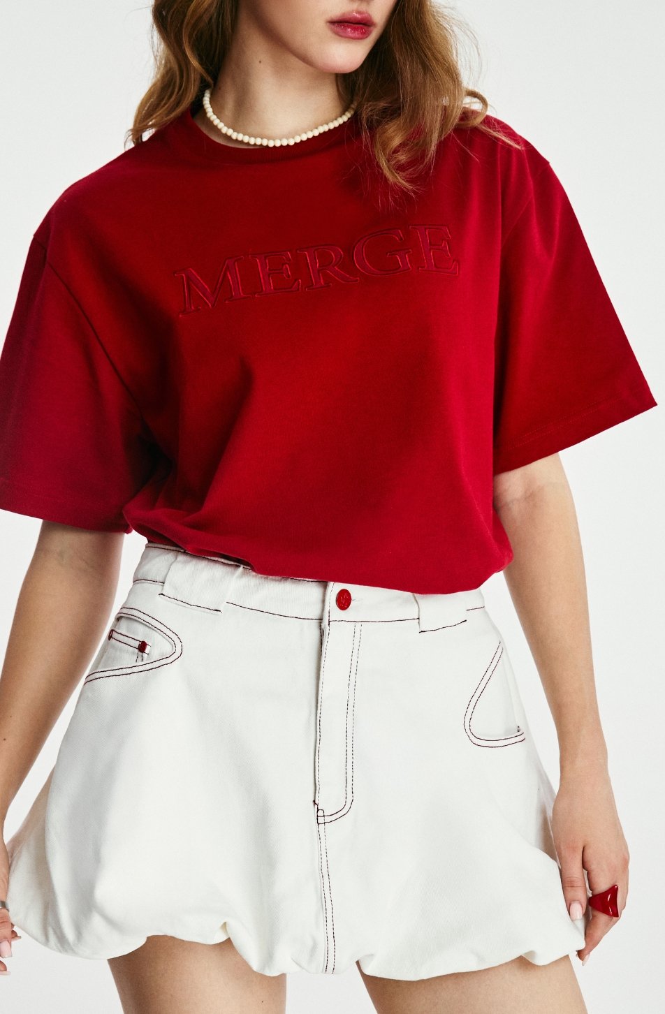 Puffy Denim Mini Skirt (จัดส่ง 02/02)