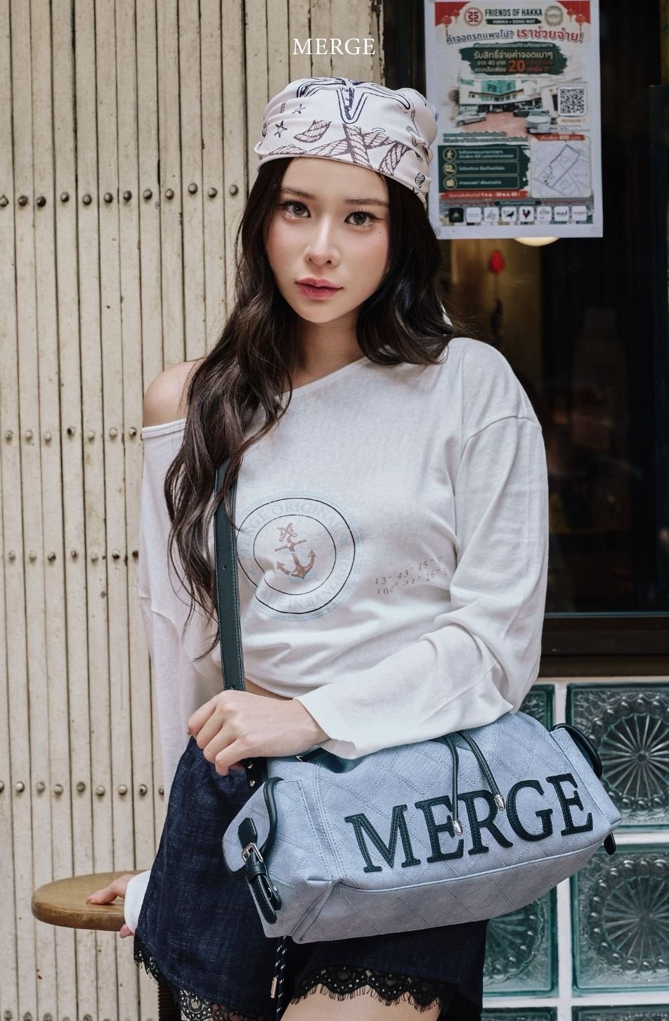(TEST) Merge On Time Bag Medium - Misty Blue (จัดส่ง 9-11 Nov)