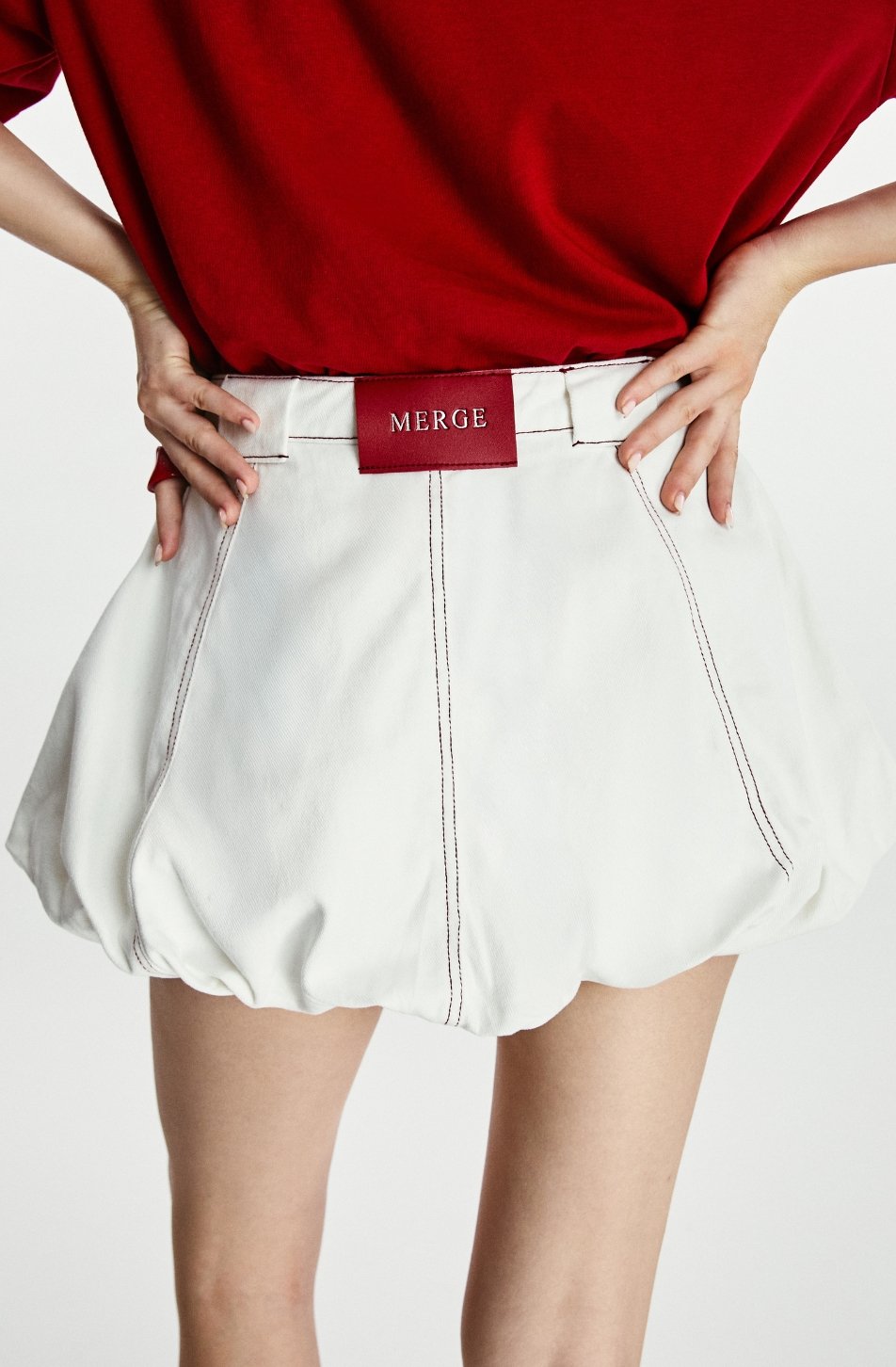 Puffy Denim Mini Skirt (จัดส่ง 02/02)