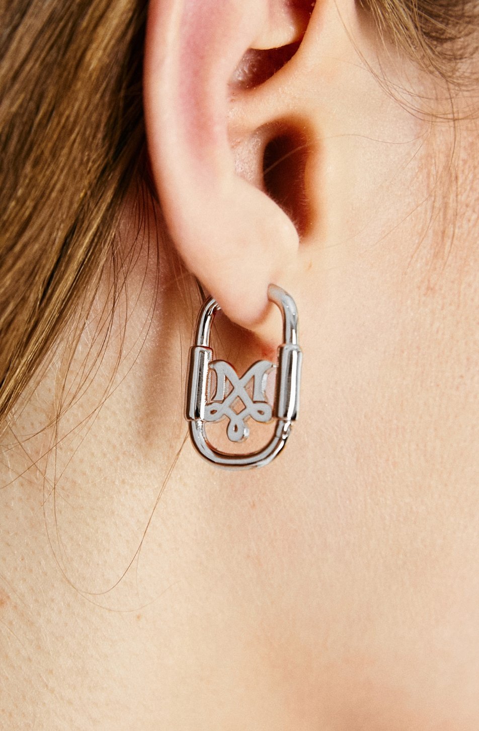 M Oval Hoop Earrings