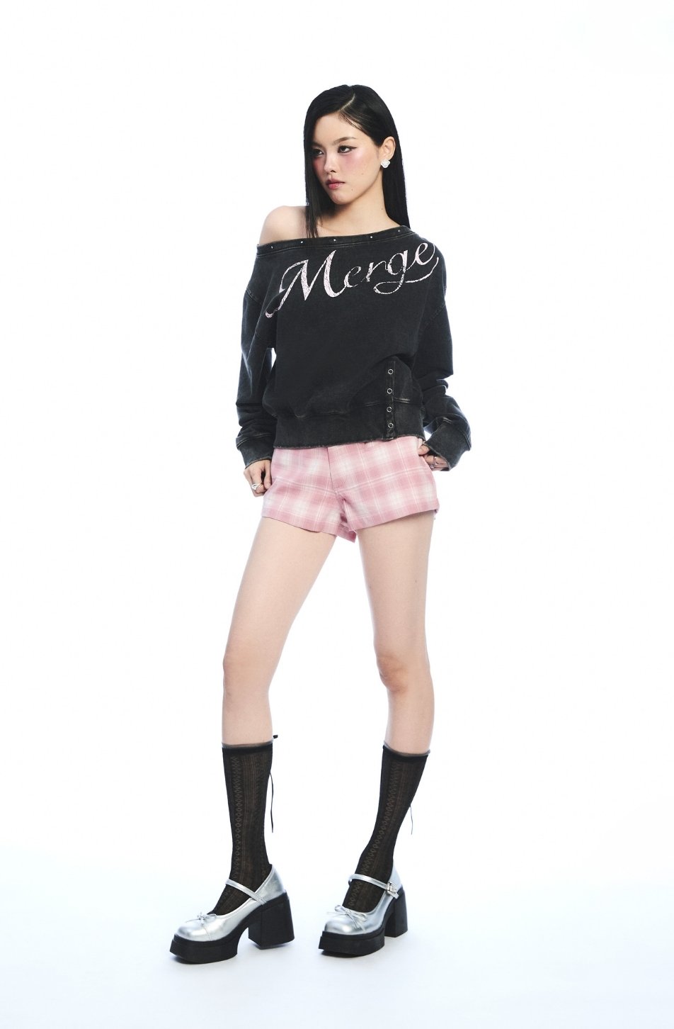 Melty Off Shoulder Sweater Crop 