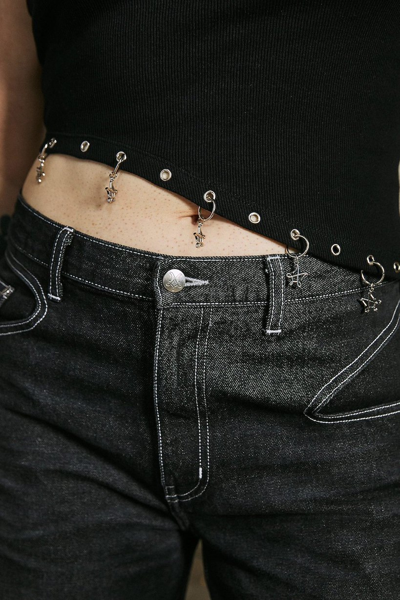 Merge Eyelet One Shoulder Top