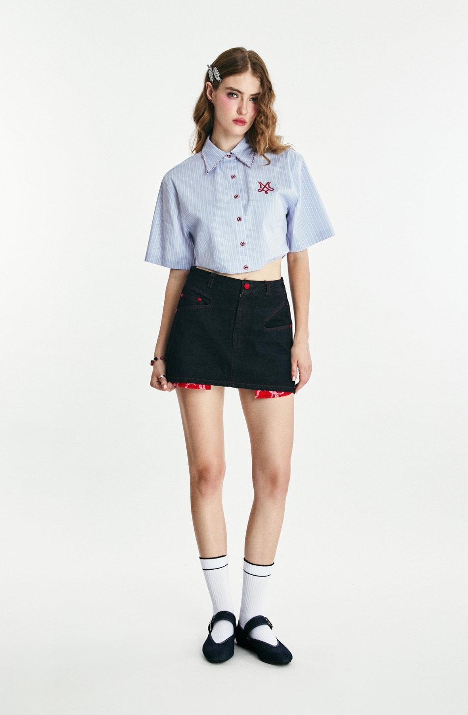 Rita Denim Mini Skirt (จัดส่ง 05/02)