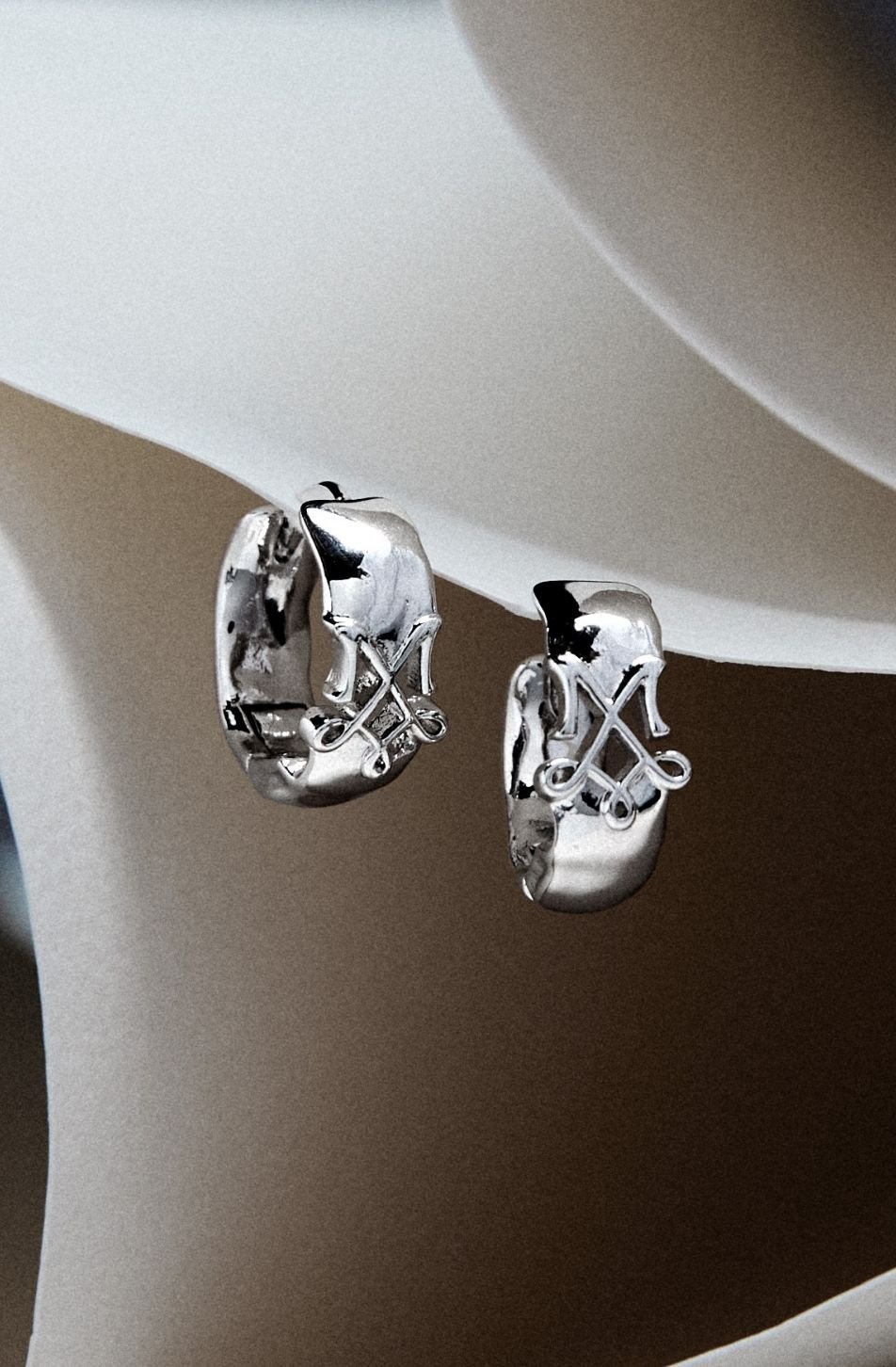 M Oval Hoop Earrings