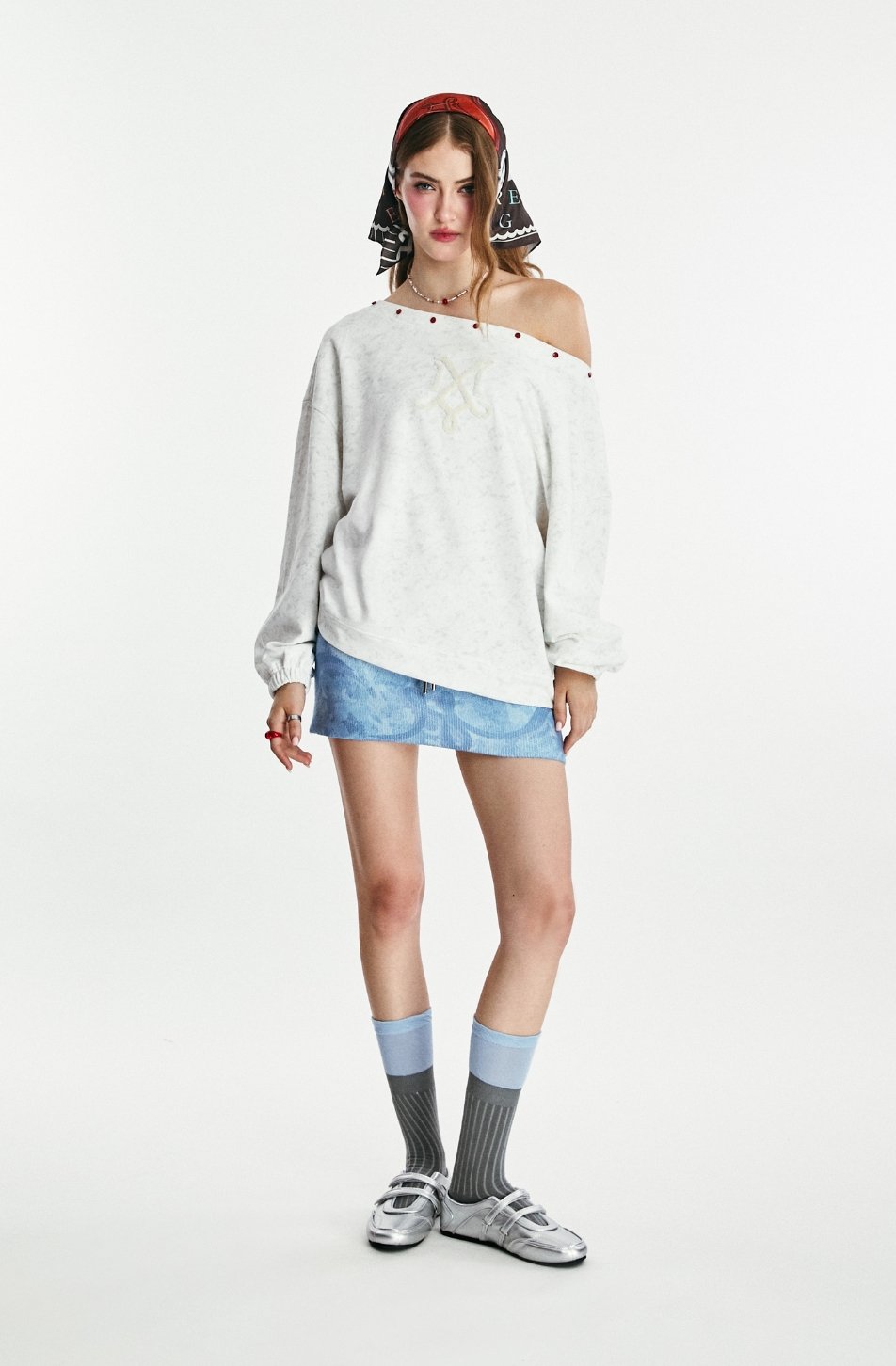 M Curve Knit Mini Skirt (จัดส่ง 13/02)