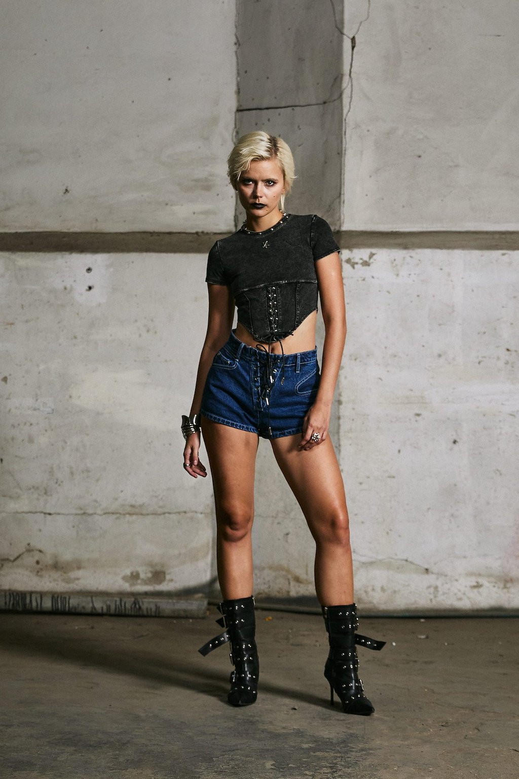 Merge Edgy Denim Shorts