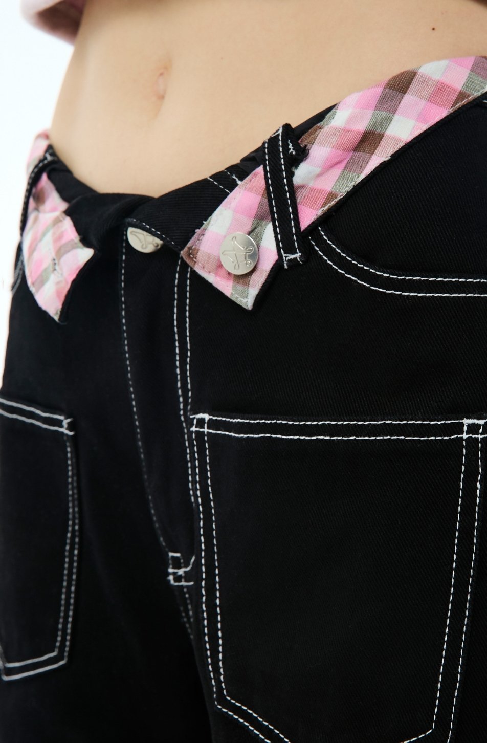V Folded Waist Jeans (จัดส่ง 30/06)