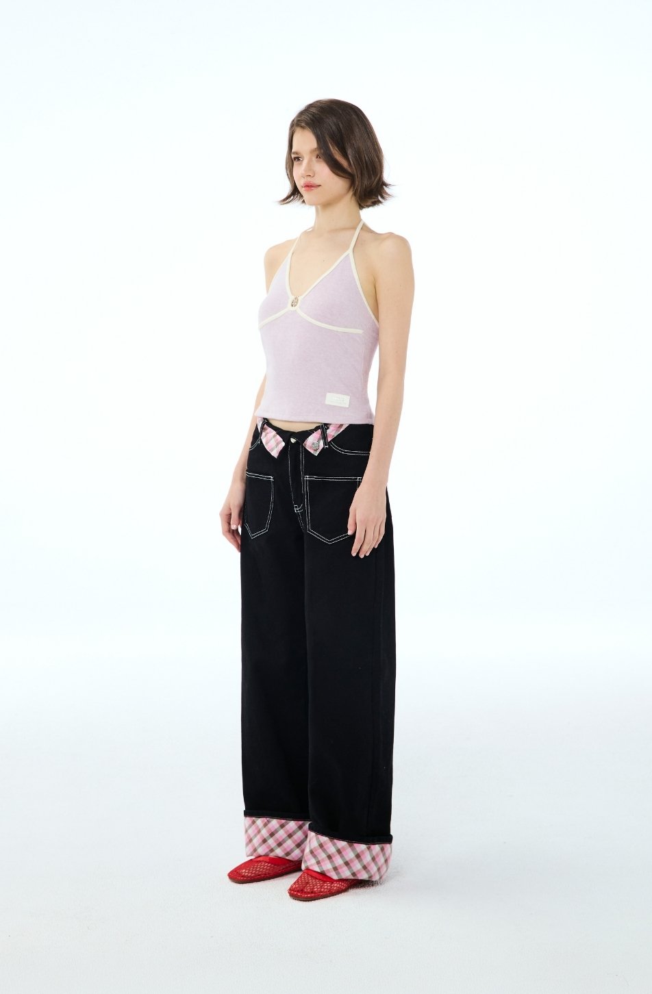 V Folded Waist Jeans (จัดส่ง 30/06)