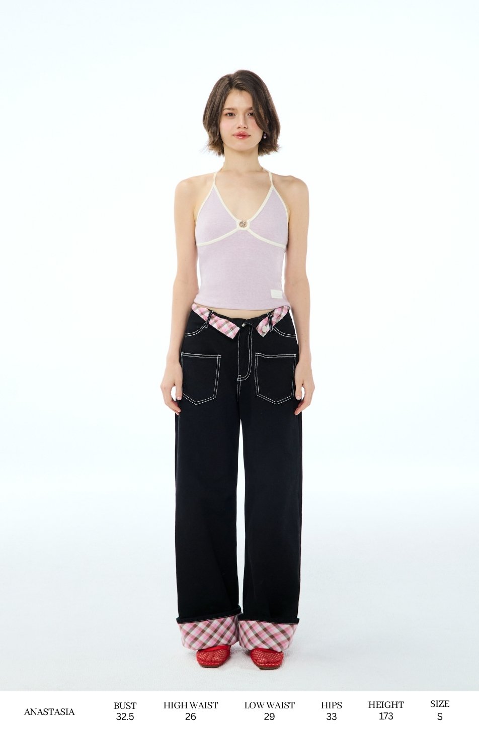 V Folded Waist Jeans (จัดส่ง 30/06)
