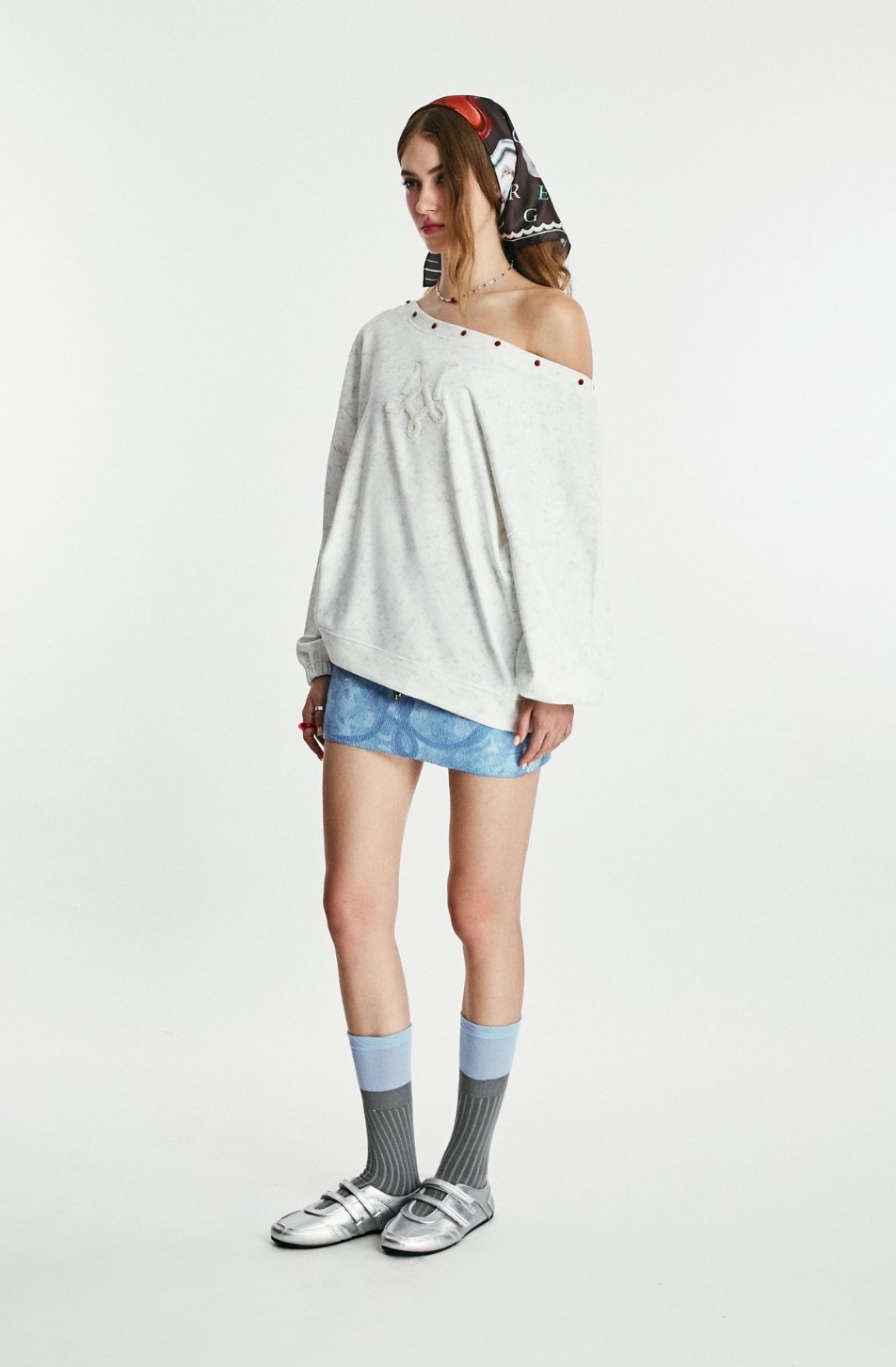 M Curve Knit Mini Skirt (จัดส่ง 13/02)