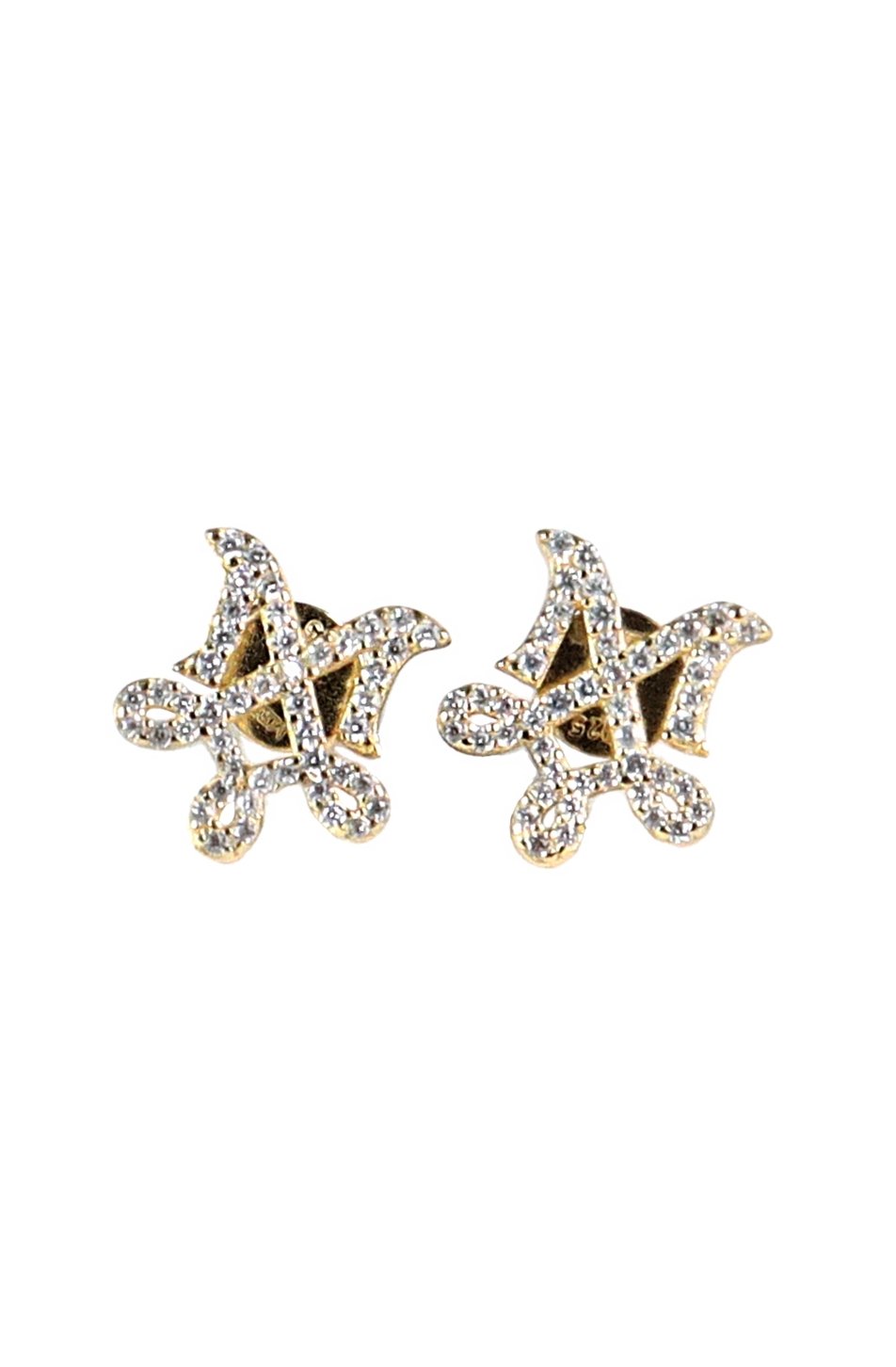 M Logo Earrings