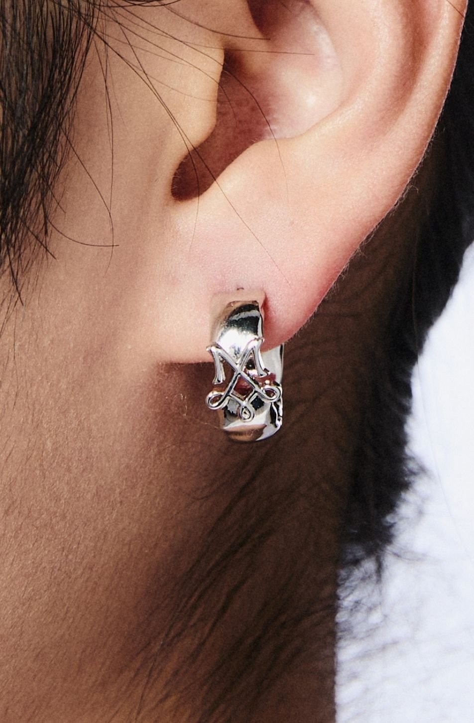 M Oval Hoop Earrings