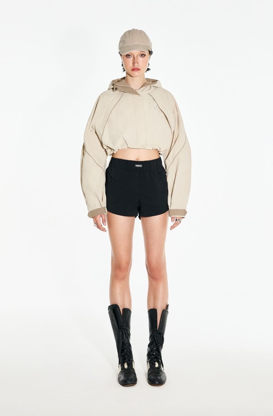 Merge Nylon Cropped Jacket