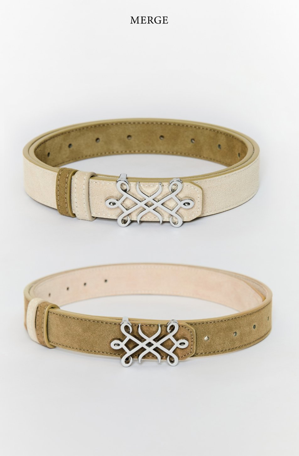 (Free Gift) Merge Iconic Medium Belt Cloud & Clay Suede