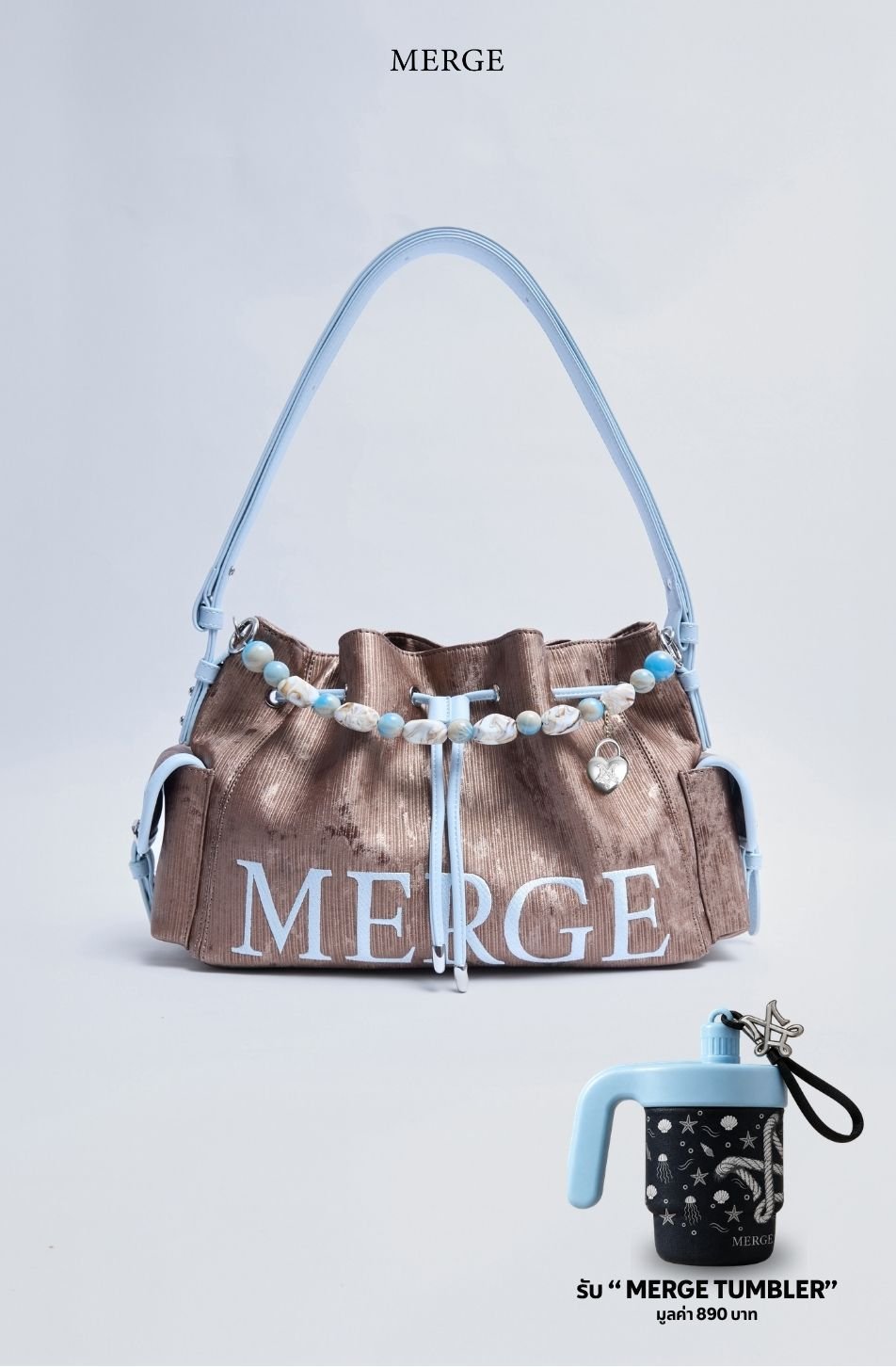 Merge On Time Bag Medium - Cove Brown (จัดส่ง 4-6 Nov)