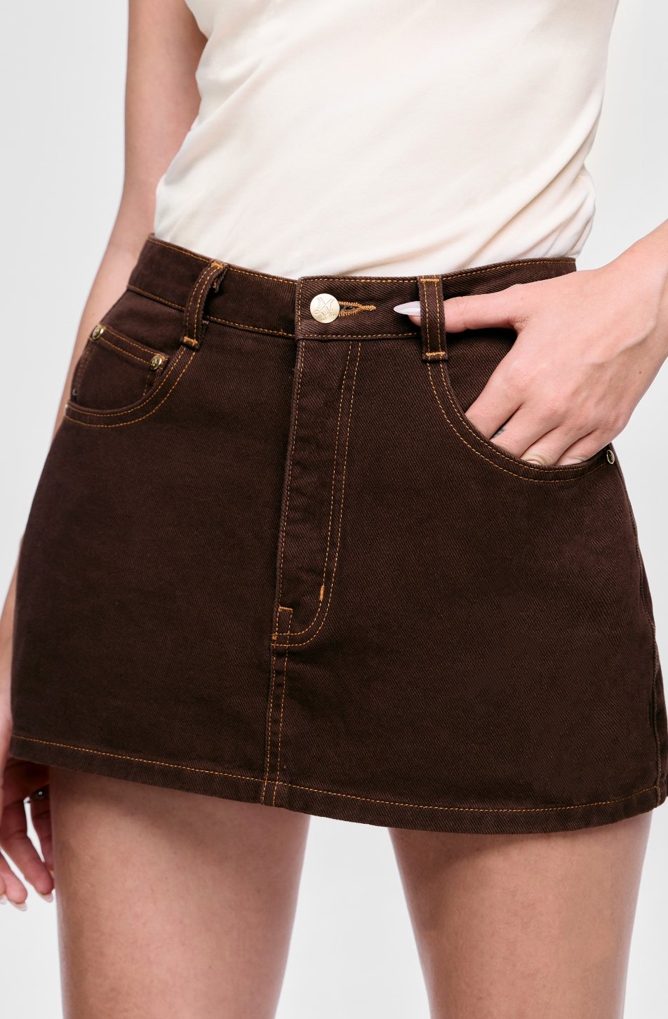 A Line Denim Skirt (จัดส่ง 30/07)