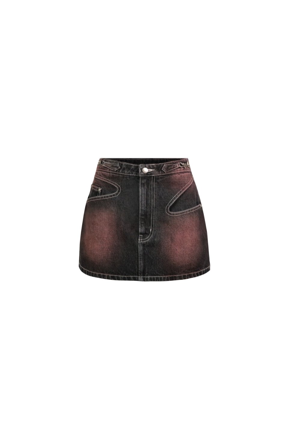 Merge Denim Mini Skirt