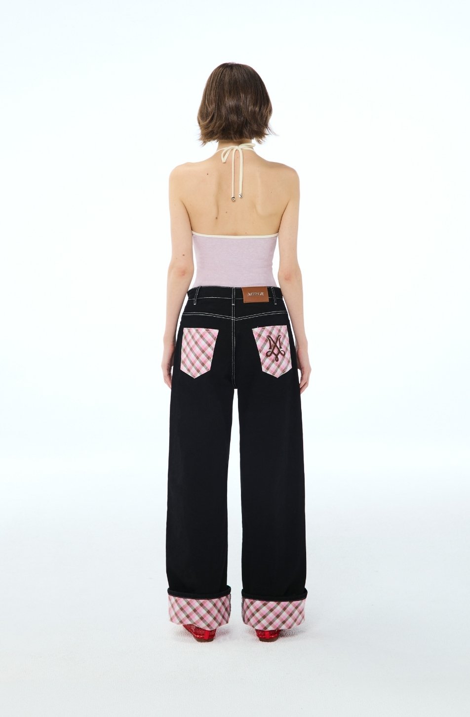 V Folded Waist Jeans (จัดส่ง 30/06)